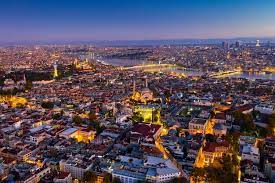 Free Photo | Aerial view of Istanbul city at sunrise in Turkey.